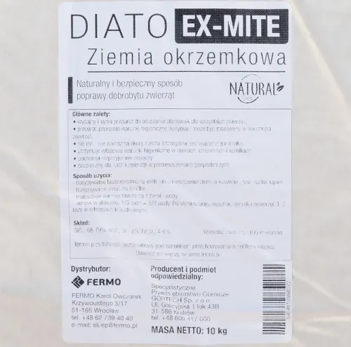 Pământ diatomaceu pentru henbit 20 kg ulotka fermo.webp