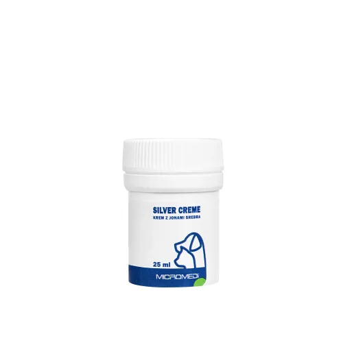 Micromed Vet cremă cu ioni de argint 25 ml Krem z jonami srebra Micromed Vet 25 ml