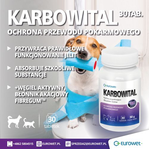 Carbovital pentru câini și pisici 30 buc Eurowet EUROWET_KARBOWITAL.jpg
