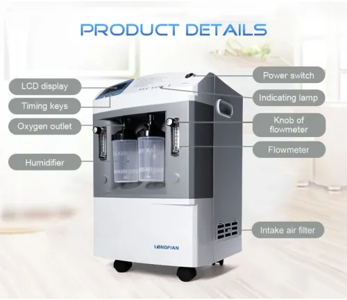 Concentrator de oxigen mobil JAY 10 l, dublu Koncentrator tlenu JAY mobilny 10 l podwójny