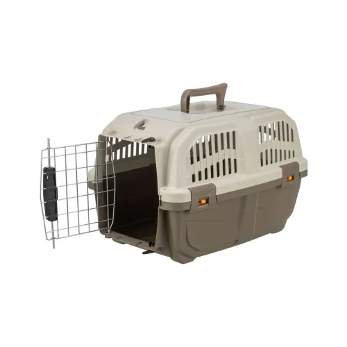 Ușă metalică pentru transport 30 x 32 x 49 cm transporter-skudo-1-xs-30-32-49-cm-szarobrazowo-sand.jpg