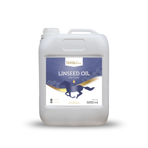 Ulei de semințe de in HorseLinePRO Olej lniany HorseLinePRO 5l.png