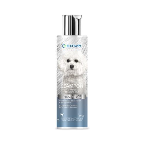Șampon pentru blană albă pentru câini Eurowet Szampon biała sierść dla psa Eurowet 200 ml.jpg