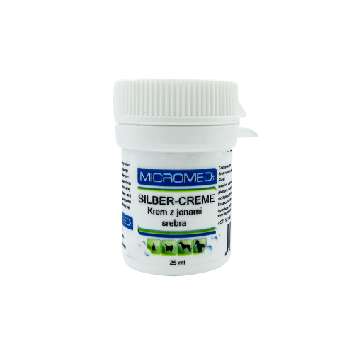Micromed Vet cremă cu ioni de argint 25 ml Krem z jonami srebra Micromed Vet 25 ml.png