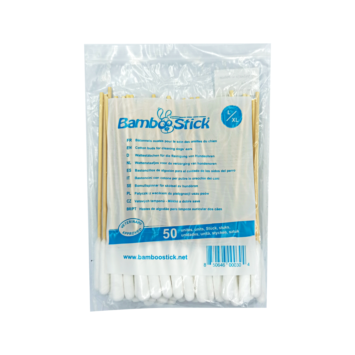 BambooStick bețe pentru curățarea urechilor câinilor 50pcs