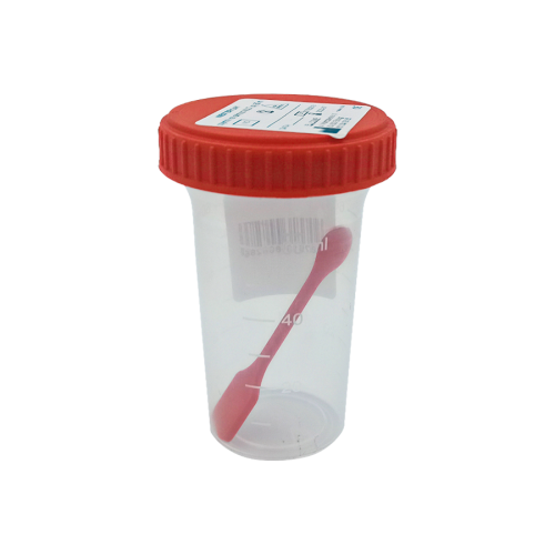 Recipient pentru fecale/urină cu spatulă nesterilă 60 ml