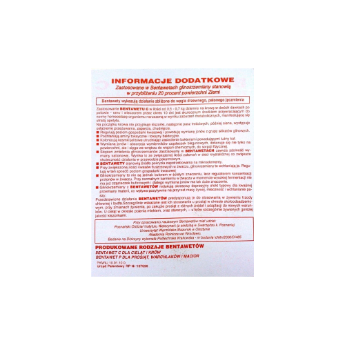 Bentawet C pentru diaree la vaci și viței 1 kg Bentawet C-2.png