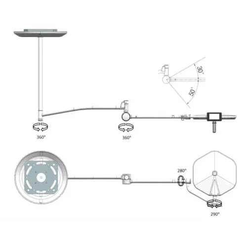 Lampa de tratament și chirurgie Luvis S300C lampa-zabiegowo-operacyjna-bezcieniowa-s300c-sufitowa (3).webp