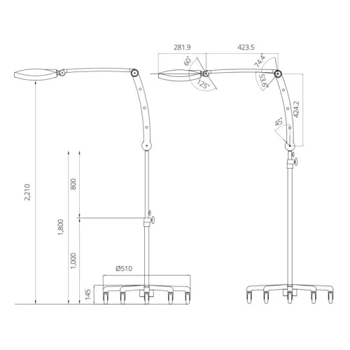 Lampa de tratament și chirurgie Luvis E100M lampa-zabiegowo-operacyjna-bezcieniowa-e100m-przejezdna (2).webp