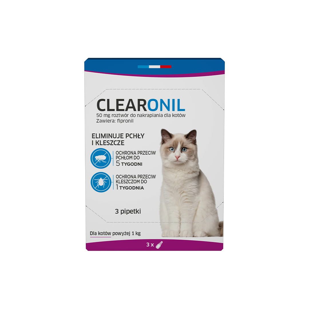 CLEARONIL dla kotów powyżej 1 kg - 50 mg x 3.jpg
