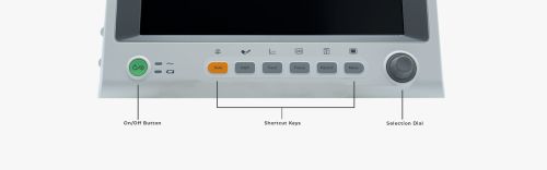 Monitor cardiac Edan iM70 VET de la Masimo Mainstream AG im70_buttons.jpgKardiomonitor Edan iM70 VET z Masimo Mainstream AG – ekran dotykowy, cicha praca, kapnografia, EKG, SpO₂, NIBP i monitoring parametrów u zwierząt.