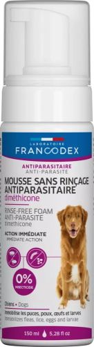 Spumă fără clătire cu dimeticonă pentru câini