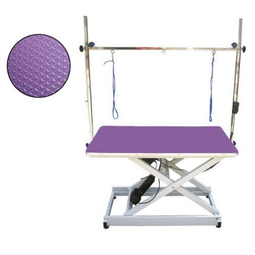 Masă de toaletare electrică 4Paws  stol-z-podnosnikiem-elektrycznym-fioletowy-blat.jpg