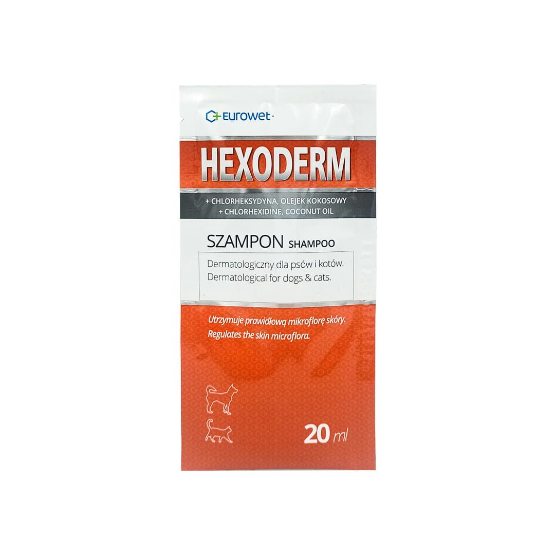 Hexoderm szampon dla psów i kotów 20 ml Eurowet.jpg