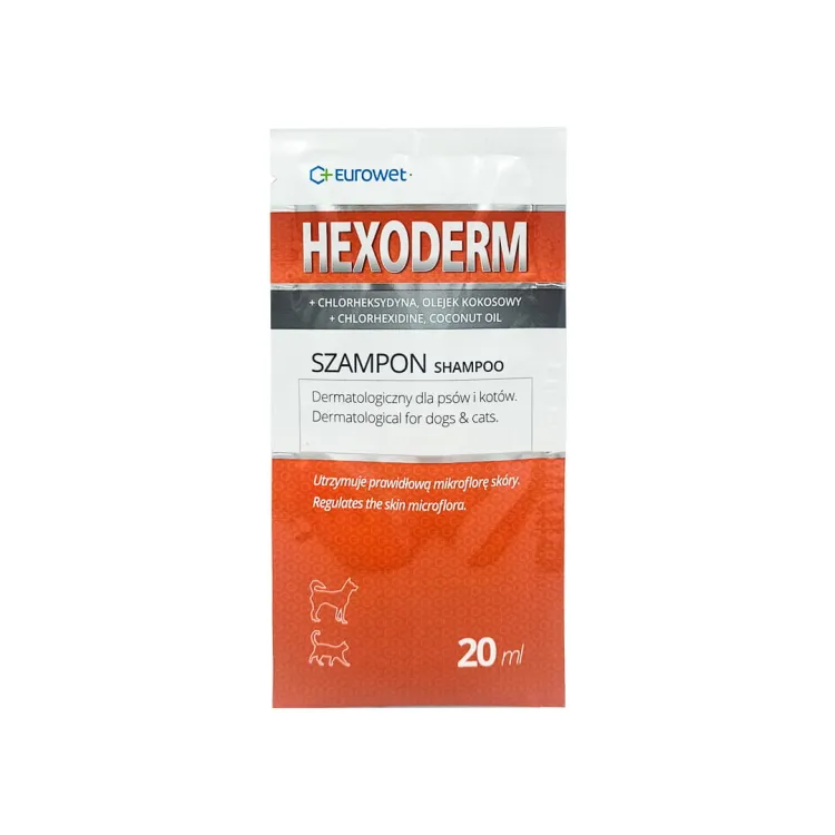 Hexoderm szampon dla psów i kotów 20 ml Eurowet.jpg