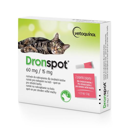 Dronspot pentru pisici picături Dronspot dla kotów krople średnich.jpg