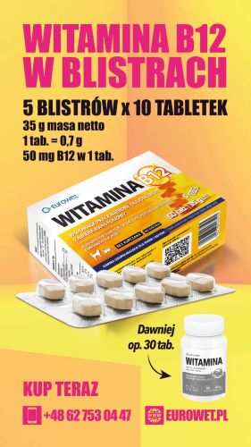Vitamina B12 pentru câini și pisici 30 buc. Eurowet EUROWET_B12_1.jpg
