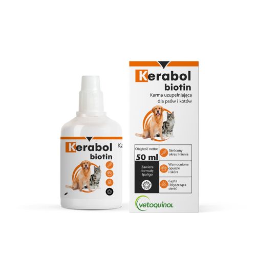 Kerabol Biotin pentru câini și pisici Kerabol Biotin dla psów i kotów.jpg